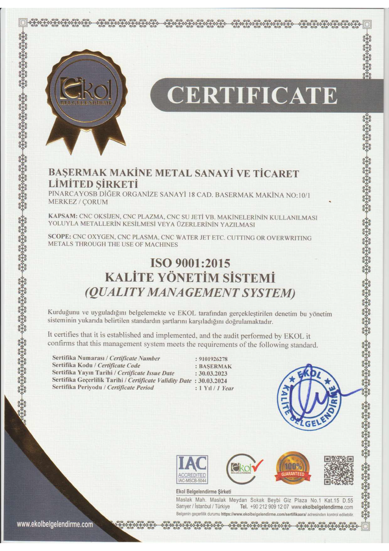 BAŞERMAK MAKİNE ISO 9001 001 (2)_Sayfa_1